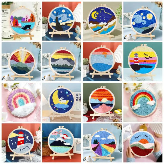 Kit de Punch needle - ⌀ 20cm