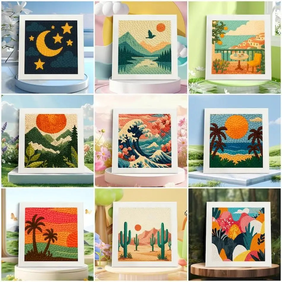 Kit de Punch needle - 25cm x 25cm