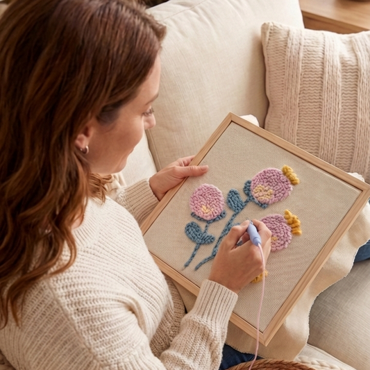 Kit de Punch needle - 25cm x 25cm